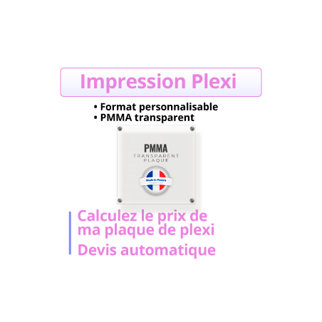 Panneau Plexiglas : Impression plaque PMMA plexi personnalisée qualité